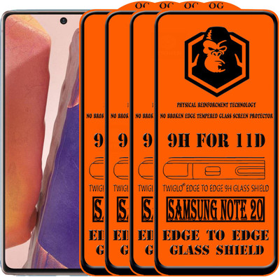 TWIGLO Edge To Edge Tempered Glass for SAMSUNG NOTE 20(Pack of 4)