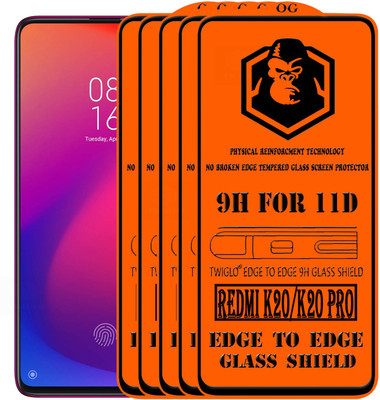 TWIGLO Edge To Edge Tempered Glass for Mi K20 Pro(Pack of 5)