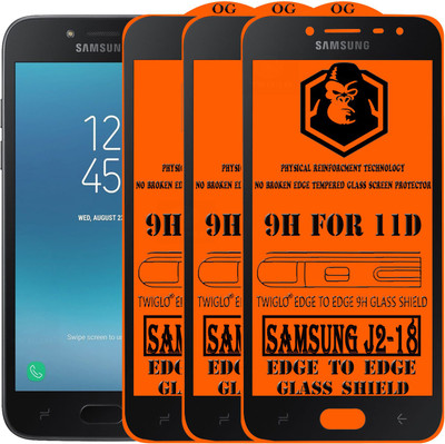 TWIGLO Edge To Edge Tempered Glass for SAMSUNG J2-18(Pack of 3)