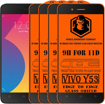 TWIGLO Edge To Edge Tempered Glass for VIVO Y53(Pack of 4)
