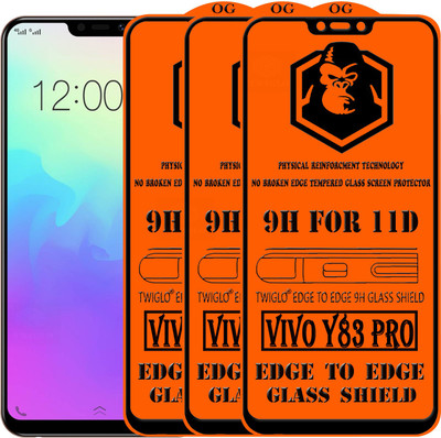 TWIGLO Edge To Edge Tempered Glass for VIVO Y83 PRO(Pack of 3)