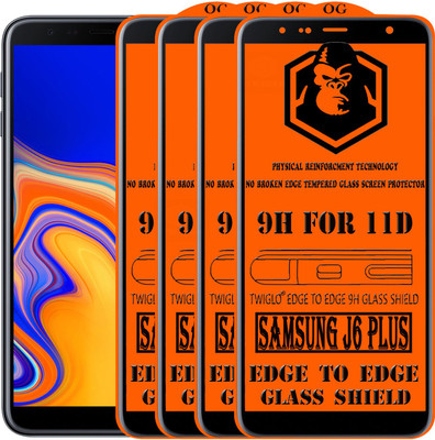 TWIGLO Edge To Edge Tempered Glass for SAMSUNG J6 PLUS(Pack of 4)