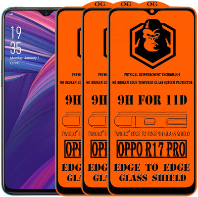TWIGLO Edge To Edge Tempered Glass for OPPO R17 PRO(Pack of 3)