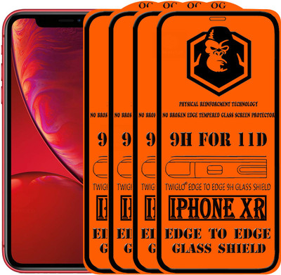 TWIGLO Edge To Edge Tempered Glass for Apple iPhone XR(Pack of 4)