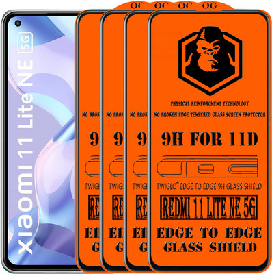 TWIGLO Edge To Edge Tempered Glass for REDMI 11 LITE NE 5G(Pack of 4)