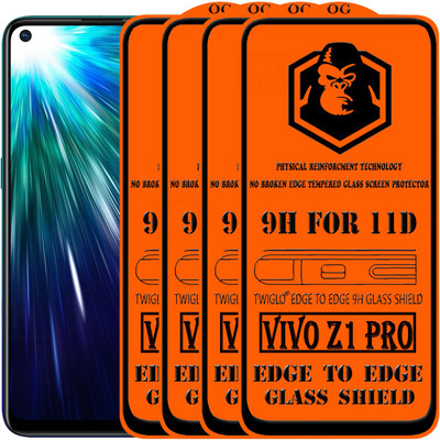 TWIGLO Edge To Edge Tempered Glass for VIVO Z1 pro(Pack of 4)