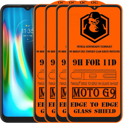 TWIGLO Edge To Edge Tempered Glass for MOTO G9(Pack of 4)