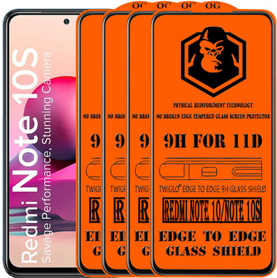 TWIGLO Edge To Edge Tempered Glass for REDMI NOTE 10S(Pack of 4)