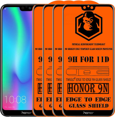 TWIGLO Edge To Edge Tempered Glass for Honor 9N(Pack of 4)