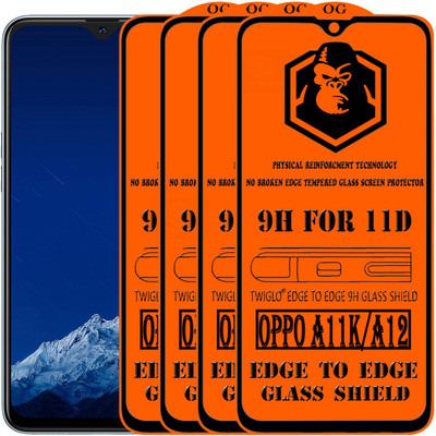 TWIGLO Edge To Edge Tempered Glass for OPPO A11K(Pack of 4)