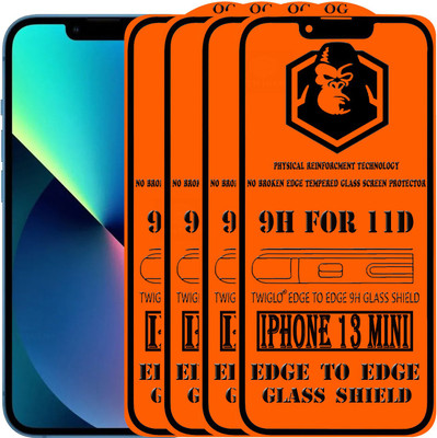 TWIGLO Edge To Edge Tempered Glass for IPHONE 13 MINI(Pack of 4)