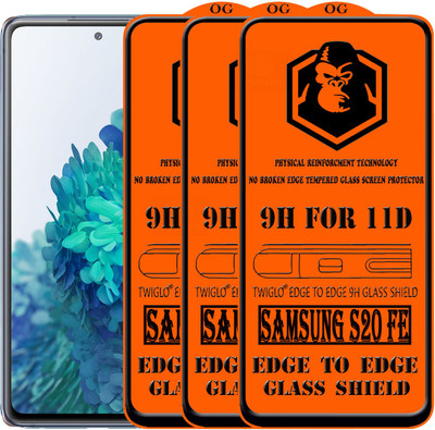 TWIGLO Edge To Edge Tempered Glass for SAMSUNG S20 FE(Pack of 3)