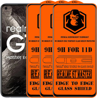 TWIGLO Edge To Edge Tempered Glass for REALME GT MASTER(Pack of 3)