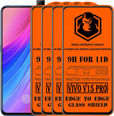 TWIGLO Edge To Edge Tempered Glass for VIVO V15 PRO(Pack of 4)