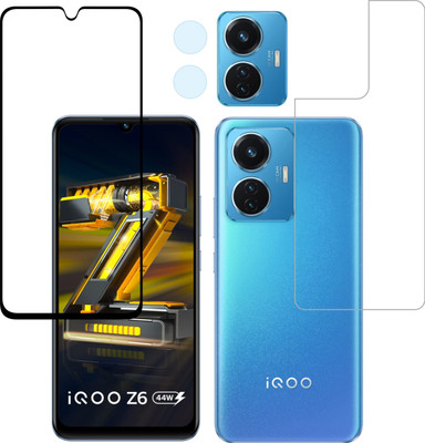 Vatsin Front and Back Tempered Glass for iQOO Z6 44W(Pack of 3)