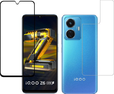 Vatsin Front and Back Tempered Glass for iQOO Z6 44W(Pack of 2)