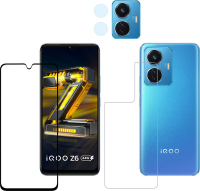 Ten To 11 Front and Back Tempered Glass for iQOO Z6 44W(Pack of 3)