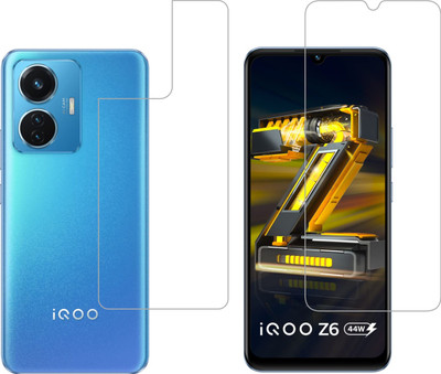 Ten To 11 Front and Back Tempered Glass for iQOO Z6 44W(Pack of 2)
