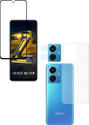 Ten To 11 Front and Back Tempered Glass for iQOO Z6 44W, iQOO Z6 44W (Back Carbon Fiber)(Pack of 3)
