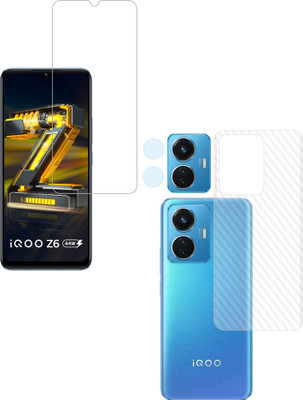 Vatsin Front and Back Tempered Glass for iQOO Z6 44W(Pack of 3)