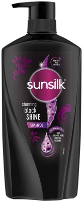 SUNSILK Stunning Black Shine Shampoo with AMLA+OIL  (650 ml)