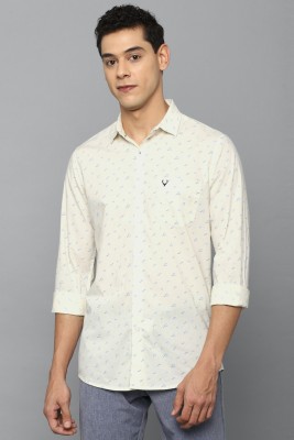 Allen Solly Men Printed Casual Blue, Cream Shirt