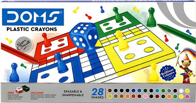 DOMS PLASTIC CRAYONS(Set of 1, Multicolor)