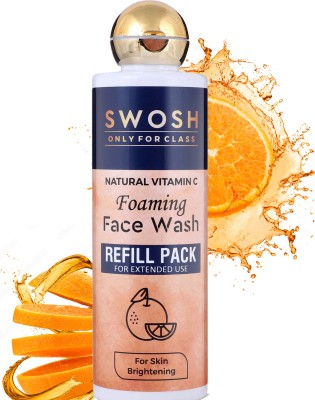 SWOSH Natural Vitamin C Foaming  2 In 1 Refill Pack For Pimple Prone & Oily Skin - No Parabens, Sulphate, Silicones & Colour, Pack of 200 ml Face Wash(200 ml)