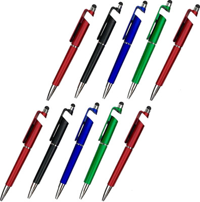 Gadget Zone Pen Stylus Stand 48 Ball Pen(Pack of 10, Ink Color - Blue)