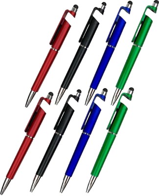 Kartual Return Gift In Bulk | 3 In 1 Multi Function Ball Pen / Office Stationey (8 Pcs) Ball Pen(Pack of 8, Ink Color - Blue)