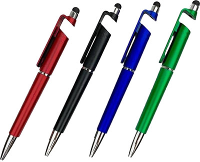 Gadget Zone Pen Stylus Stand 61 Ball Pen(Pack of 4, Ink Color - Blue)