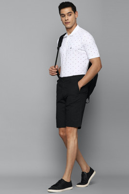 Allen Solly Printed Men Black Regular Shorts