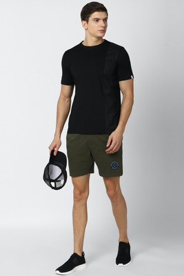 VAN HEUSEN Solid Men Green Regular Shorts