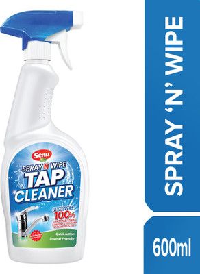 Senu Spray N Wipe Tap Cleaner 600ml | SHINER | Quick Action | Limescale & Hard Water Stain Remover