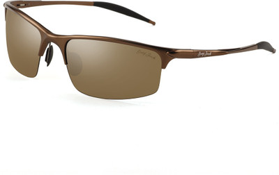 Grey Jack Rectangular Sunglasses(For Men & Women, Brown)