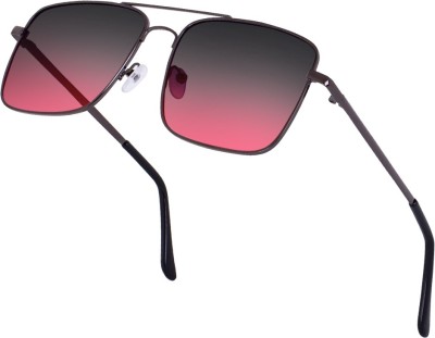 us desire Retro Square Sunglasses(For Men & Women, Pink)