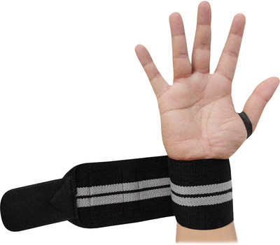 HMFURRYS FINEST Wrist Wrap Support with Thumb Loops Wrist Support(Grey)