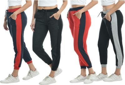 IndiWeaves Striped Women Multicolor Track Pants