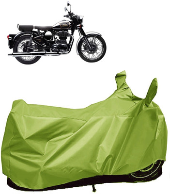 AutoFave Two Wheeler Cover for Royal Enfield(Classic Chrome, Green)