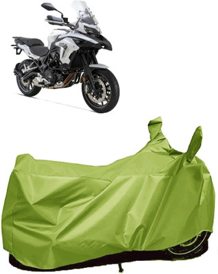 AutoFave Two Wheeler Cover for Benelli(TRK 502, Green)