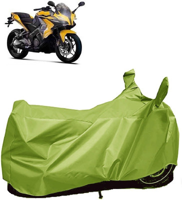 AutoFave Two Wheeler Cover for Bajaj(Pulsar SS400 BS6, Green)