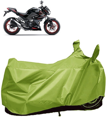 AutoFave Two Wheeler Cover for Kawasaki(Z250 BS6, Green)