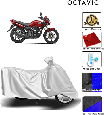 octavic Waterproof Two Wheeler Cover for Honda(CB Unicorn, Silver)