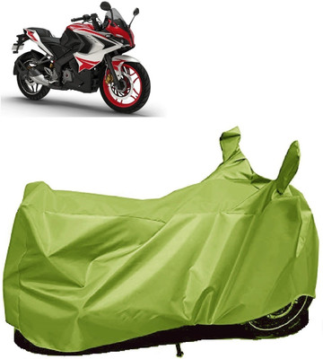 AutoFave Two Wheeler Cover for Bajaj(Pulsar RS200 BS6, Green)