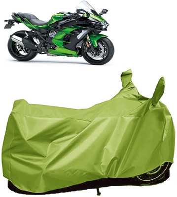 AutoFave Two Wheeler Cover for Kawasaki(Ninja H2 SX, Green)