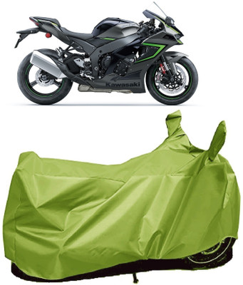 AutoFave Two Wheeler Cover for Kawasaki(Ninja ZX 10R BS6, Green)