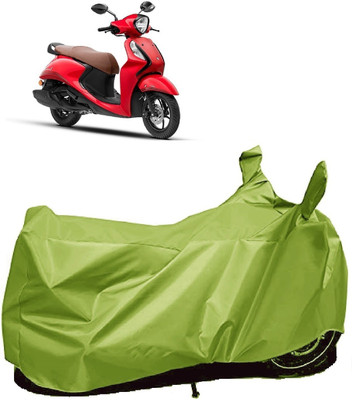 AutoFave Two Wheeler Cover for Yamaha(Fascino 125 BS6, Green)