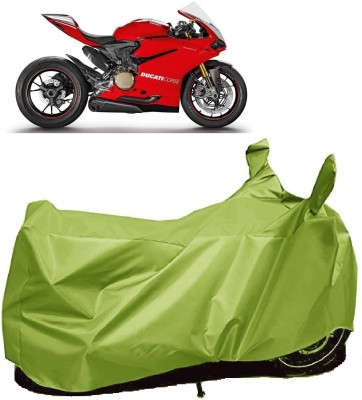 AutoFave Two Wheeler Cover for Ducati(Panigale, Green)