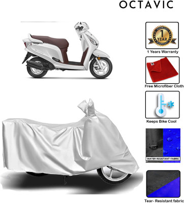 octavic Waterproof Two Wheeler Cover for Honda(Aviator, Silver)