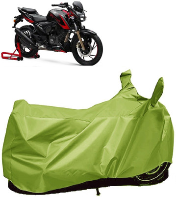 Autoprime Two Wheeler Cover for TVS(Apache RTR 200 Fi E100, Green)